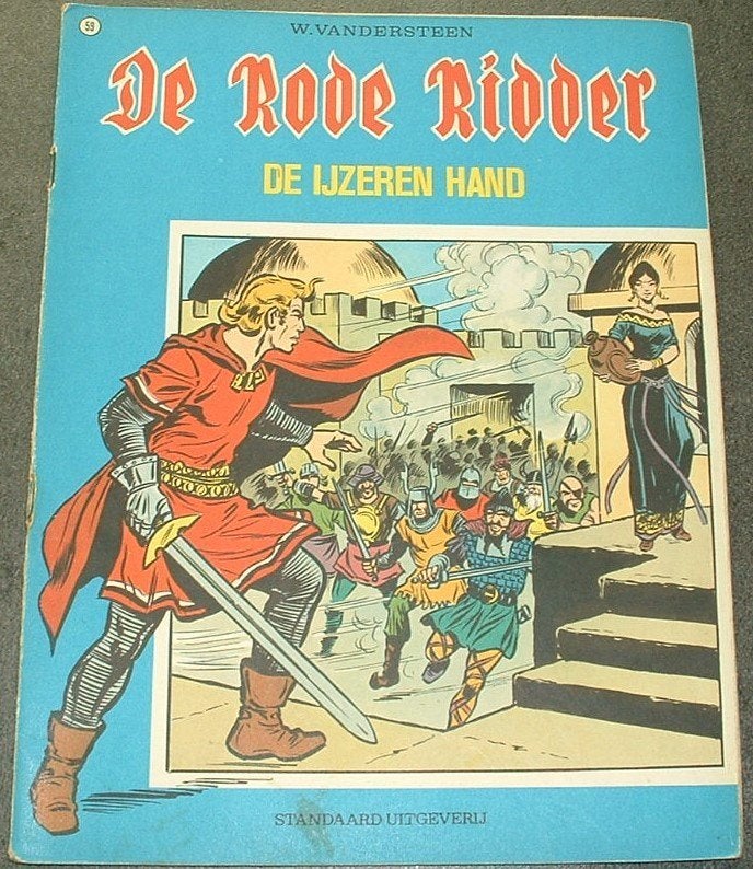 de rode ridder nr 59  met sticker old shatterhand, Eén stripboek, Ophalen of Verzenden, Willy vandersteen