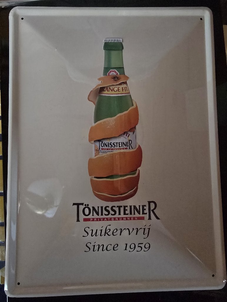 Reclamebord Tönissteiner, Verzamelen, Merken en Reclamevoorwerpen, Ophalen of Verzenden, Nieuw, Reclamebord