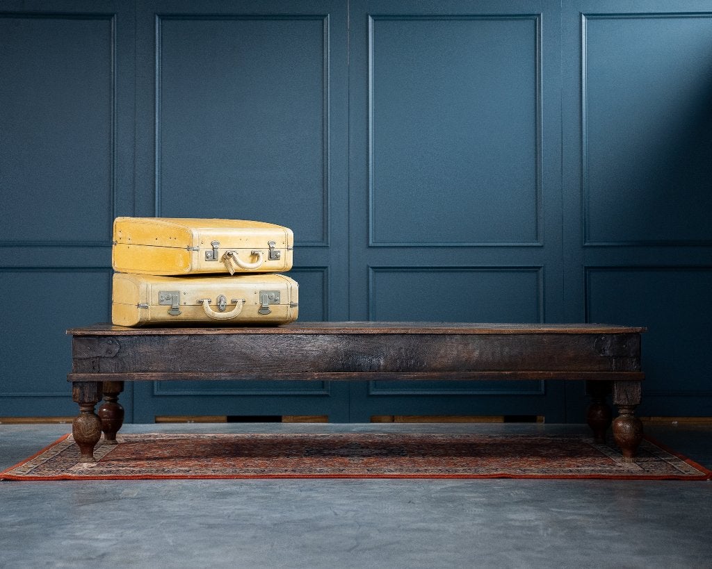 Stijlvolle Salontafel, Ophalen, Gebruikt, Overige houtsoorten, Ideaal voor bohemian, rustiek of eclectisch interieur.