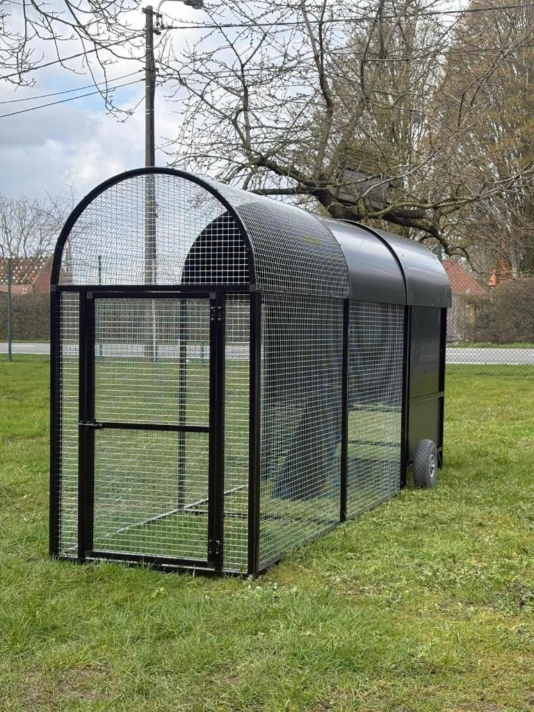 kippenren aluminium zwart large 2 meter