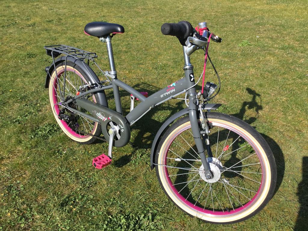 B-Twin meisjesfiets 20inch, Comme neuf, Frein à main, Btwin Decathlon, 20 pouces