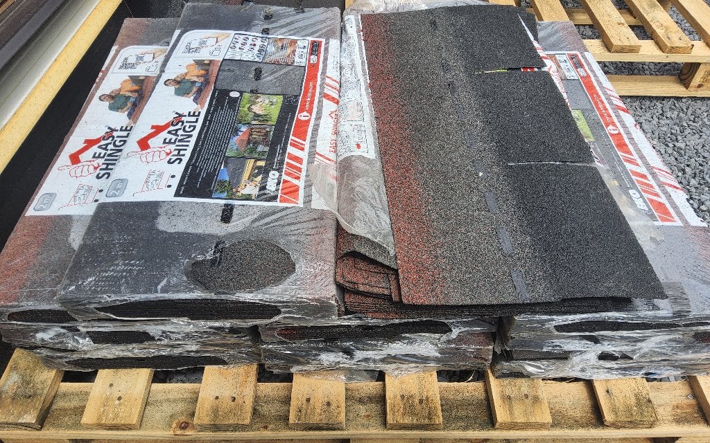 Zwarte dakshingles , dakbedekking , leien , bitumen ., Ophalen, Overige materialen, Zwart, Overige typen