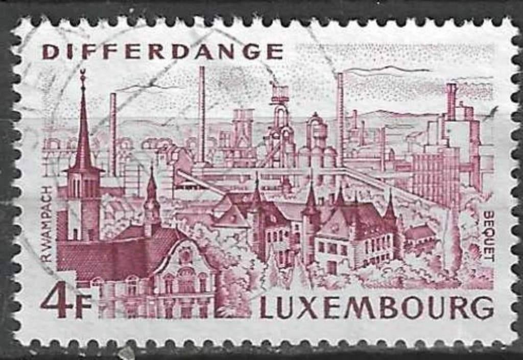 Luxemburg 1974 - Yvert 842 - Toerisme - Differdange (ST), Verzenden, Luxemburg, Gestempeld