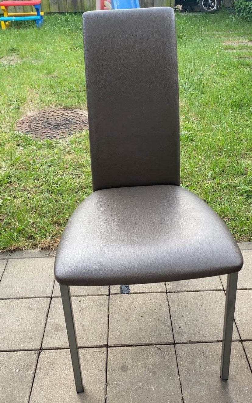 6 stoelen, Huis en Inrichting, Ophalen, Zo goed als nieuw, Bruin, Leer