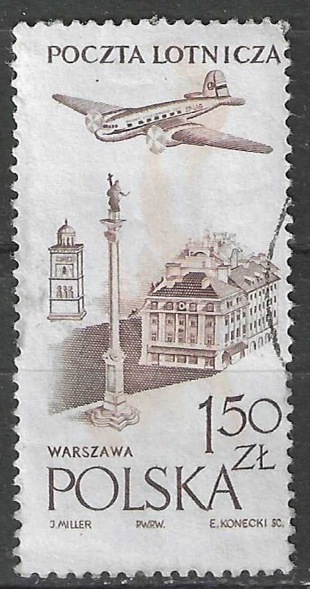 Polen 1957/1958 - Yvert 42PA - Kasteel van Warschau (ST), Postzegels en Munten, Postzegels | Europa | Overig, Verzenden, Polen