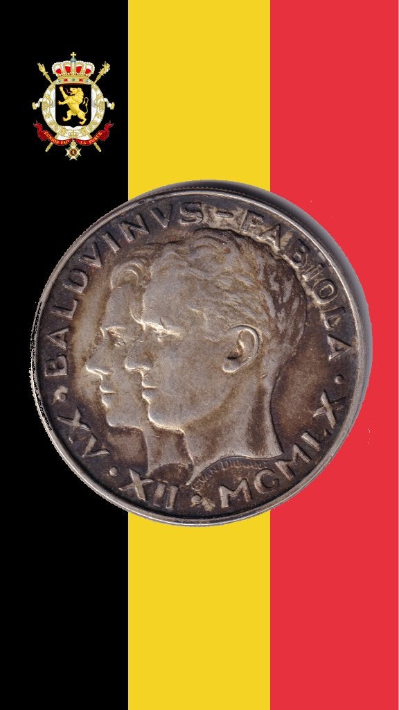 VARIANTE: 50 francs 1960 Latin (double graveur) - Baudouin I, Timbres & Monnaies, Monnaies | Belgique, Monnaie en vrac, Argent