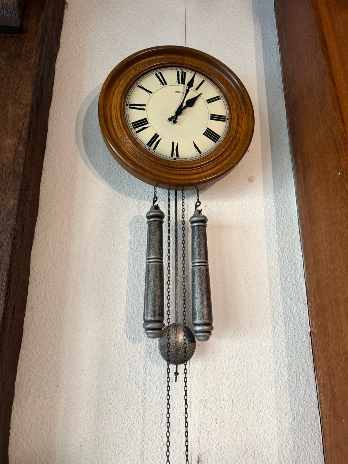 Horloge murale vintage Eichmüller à poids et balancier, Antiquités & Art, Enlèvement