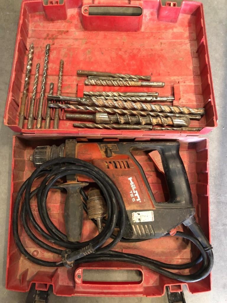 Hilti TE 5 boorhamer + koffer + boren, Ophalen, Gebruikt, Boormachine