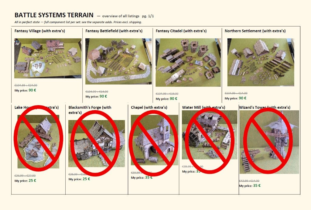 Battle Systems terrain – 9 sets + extra’s – LOTR / wargaming, Hobby en Vrije tijd, Ophalen of Verzenden, Zo goed als nieuw, Lord of the Rings