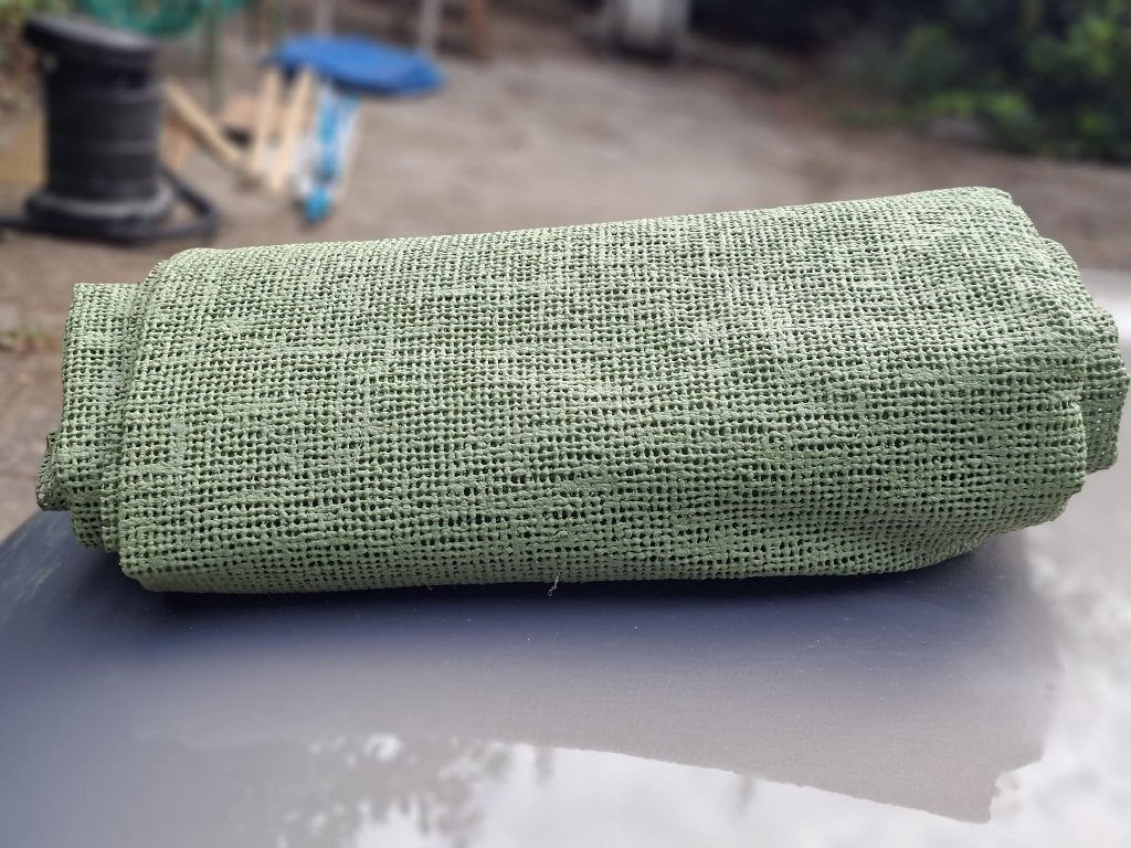 Eco-gronddoek tapijt, Ophalen, Gebruikt