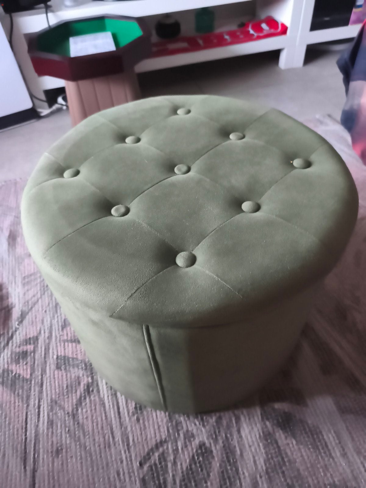 Poef groen met opbergruimte nieuw, Huis en Inrichting, Ophalen