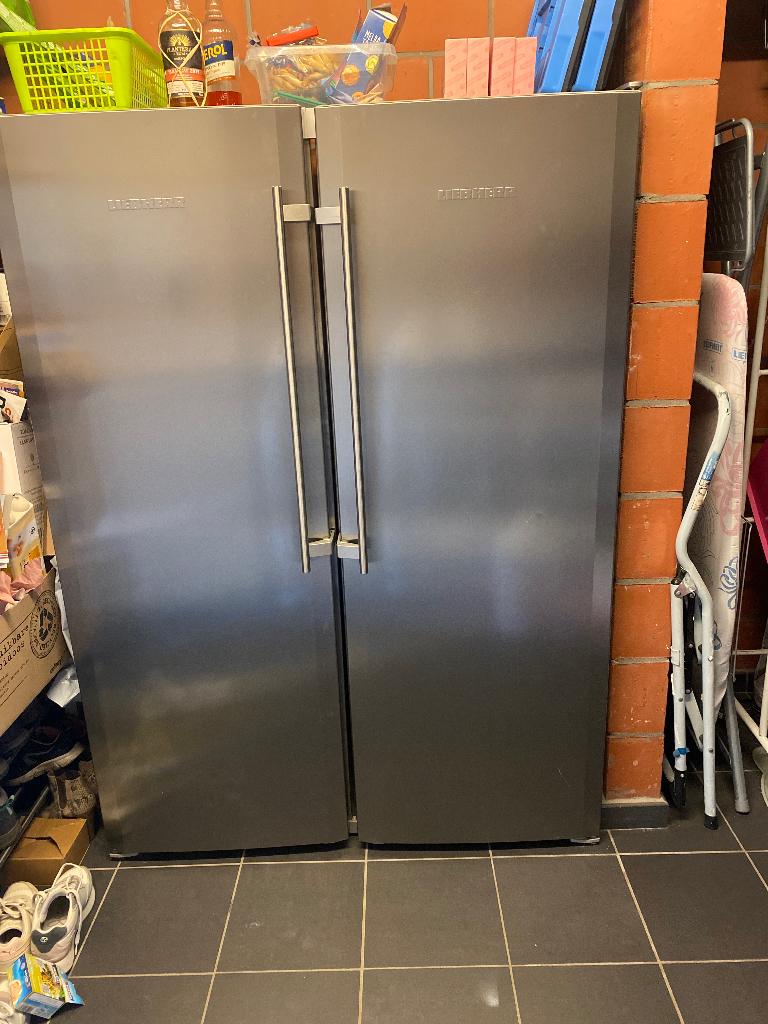 Liebherr grote koelkast en diepvries, Elektronische apparatuur, Koelkasten en IJskasten, Ophalen, Gebruikt, 200 liter of meer