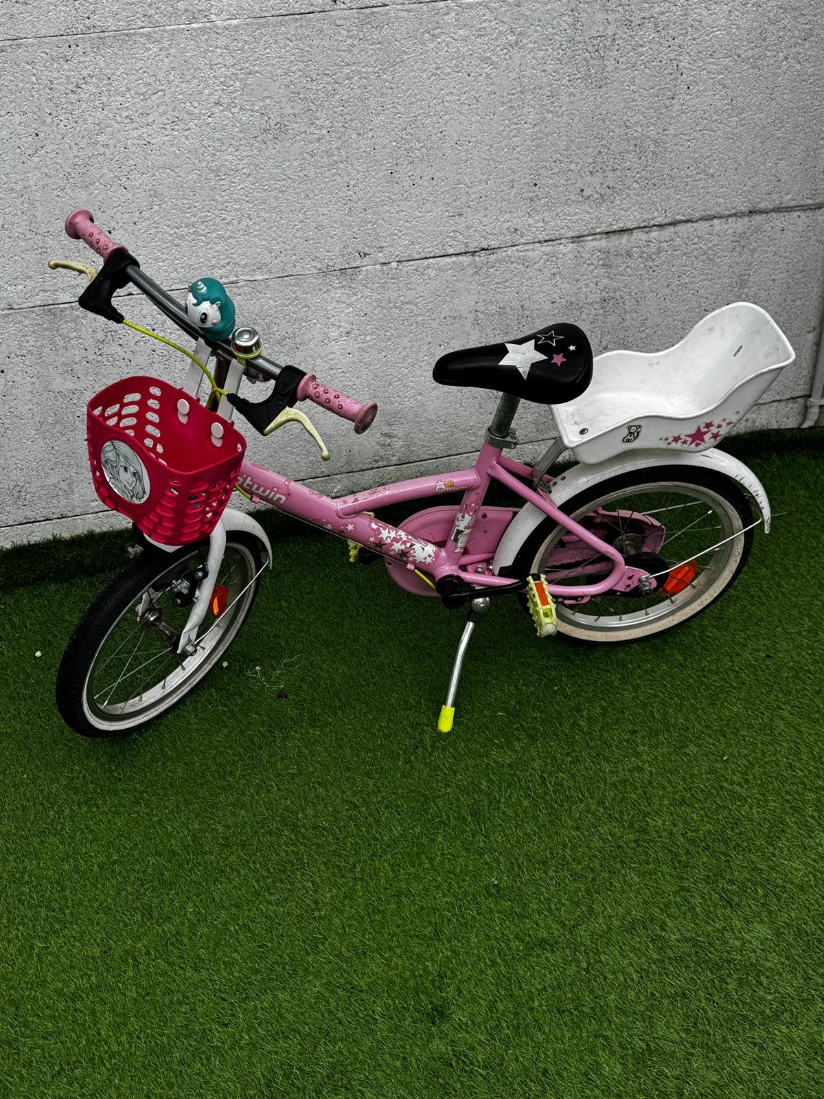 Meisjesfiets btwin 16inch, Ophalen, Gebruikt, 16 tot 20 inch, Zijwieltjes