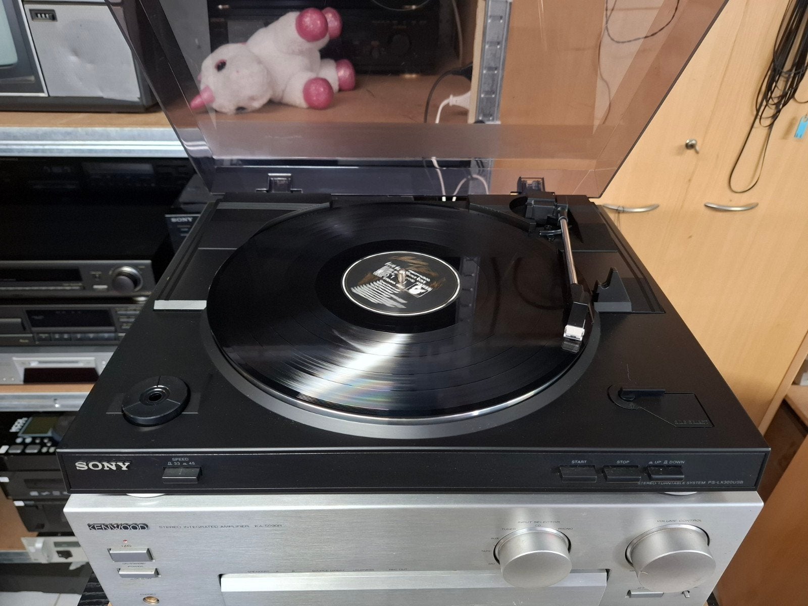 prachtige platenspeler Sony volautomatische  nieuwe naald, Audio, Tv en Foto, Platenspelers, Ophalen, Platenspeler, Sony