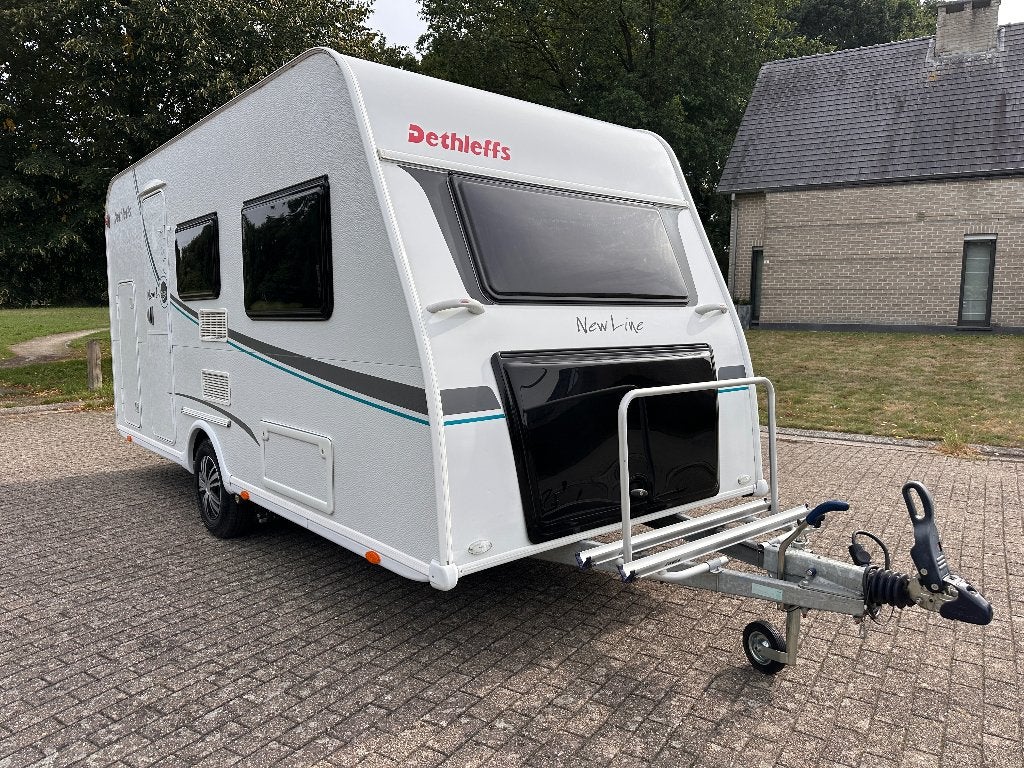Dethleffs New Line 410 TK Grote garage voor 2 E-bikes, Rondzit, Ringverwarming, Bedrijf, 750 - 1000 kg