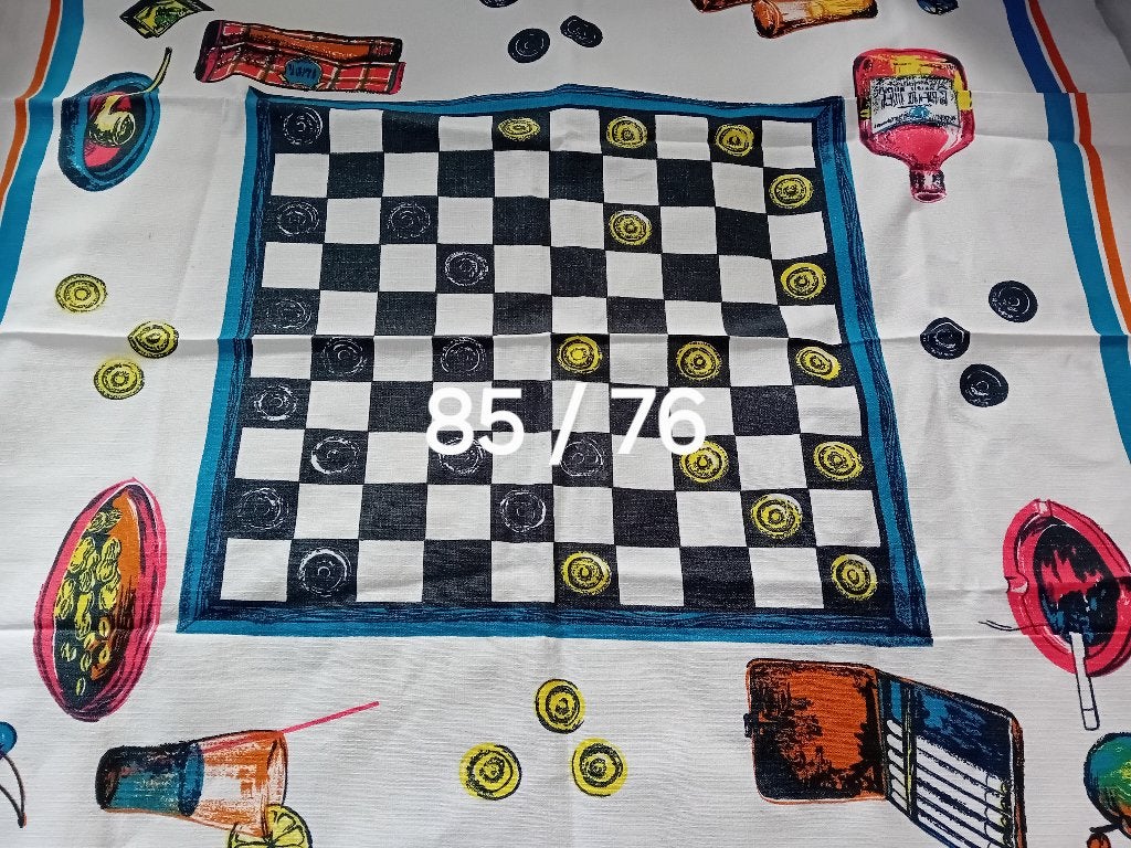 Petite Nappe ancienne jeux de dames, Tafelkleed, Ophalen
