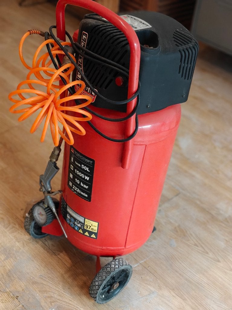 TopCraft Verticale Compressor 50L – 10 Bar, Bricolage & Construction, Enlèvement, Utilisé, Sans huile