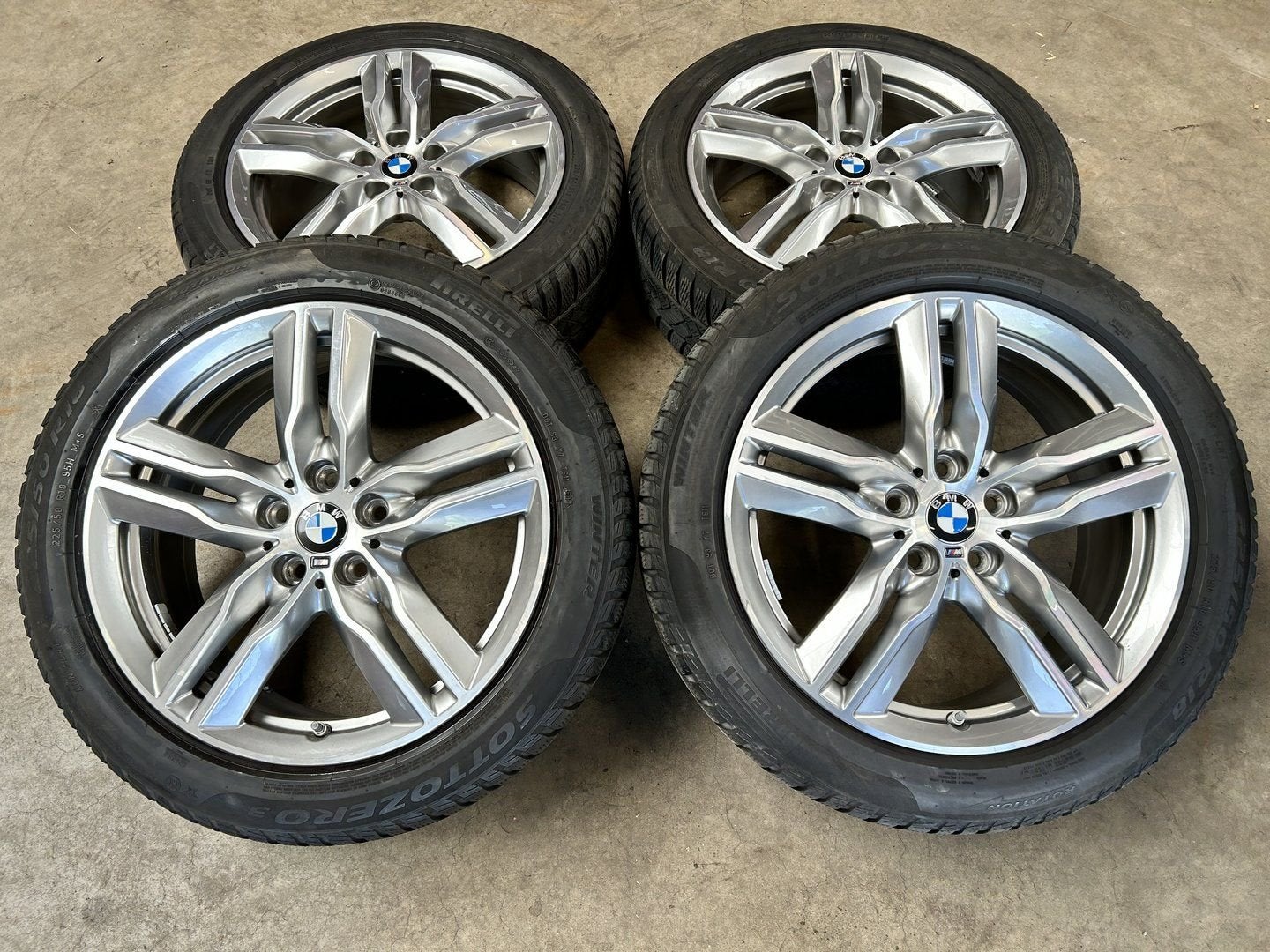 18 inch originele velgen + winterbanden BMW X1 F48 X2 F39, 18 inch, Gebruikt, -, -