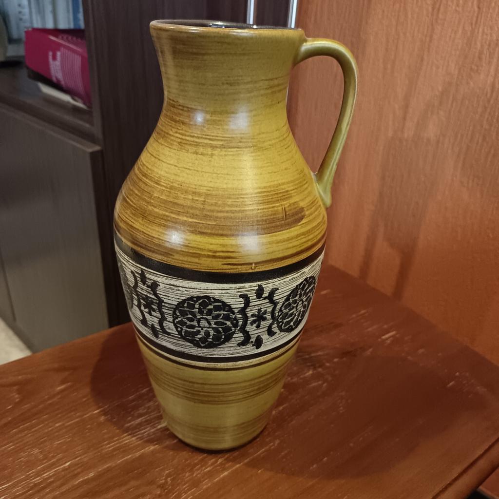 Vase / cruche vintage en céramique émaillée – style rétro, Ophalen