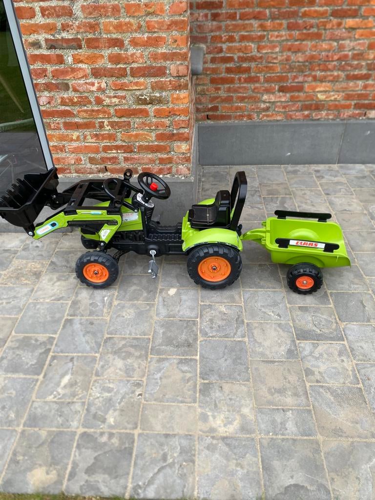 Kinder tractor met kar en schop., Ophalen, Gebruikt