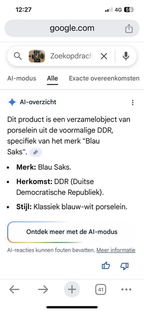 Koffie en eetservies, Ophalen, Nieuw
