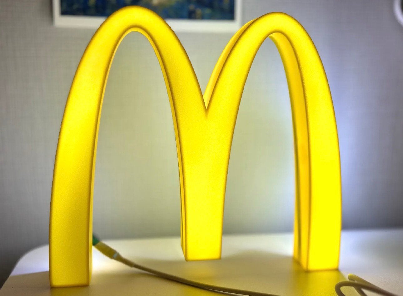 MC Donalds Ledbox 25 x 25 cm, Verzenden, Nieuw, Reclamebord