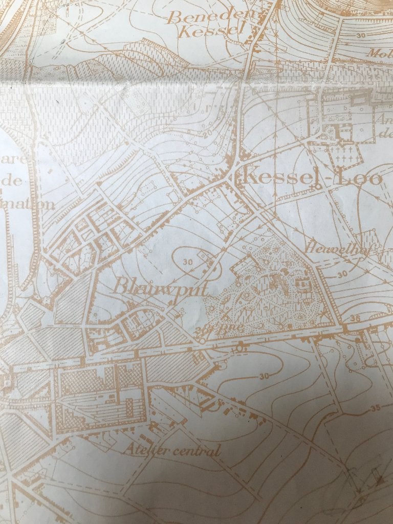 Stafkaart leuven en omgeving 1937, Enlèvement ou Envoi, Belgique, Utilisé, Autres types