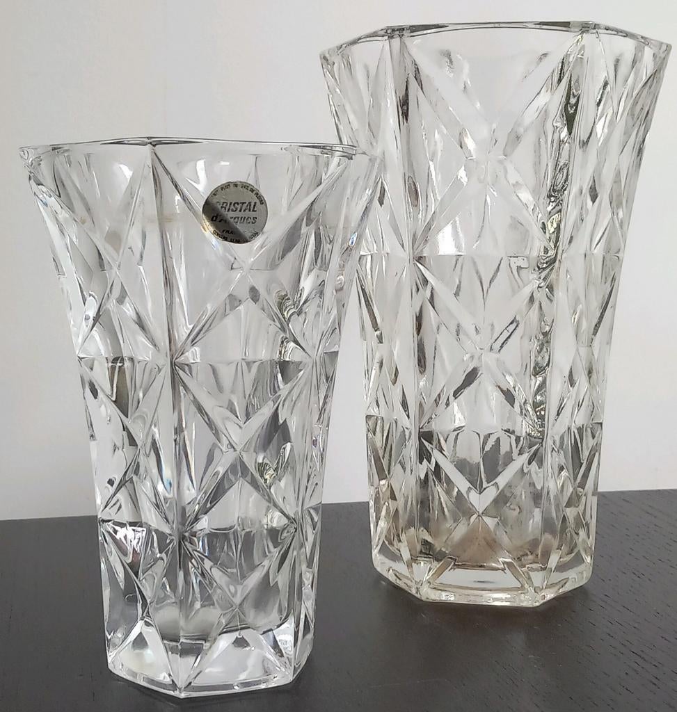 2 vazen Cristal d'Arques, Antiek en Kunst, Antiek | Vazen, Ophalen