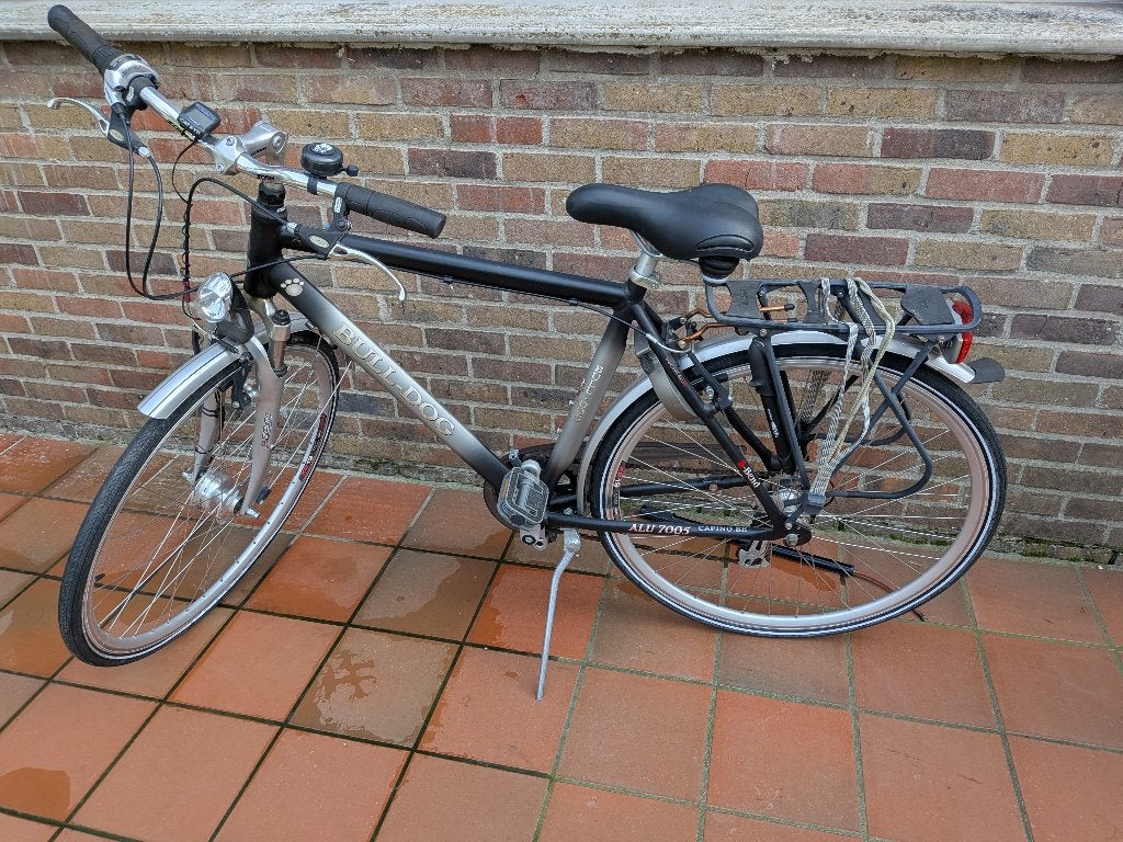 Herenfiets - stadfiets Bull-dog, Versnellingen, Zo goed als nieuw, 53 tot 57 cm, Ophalen