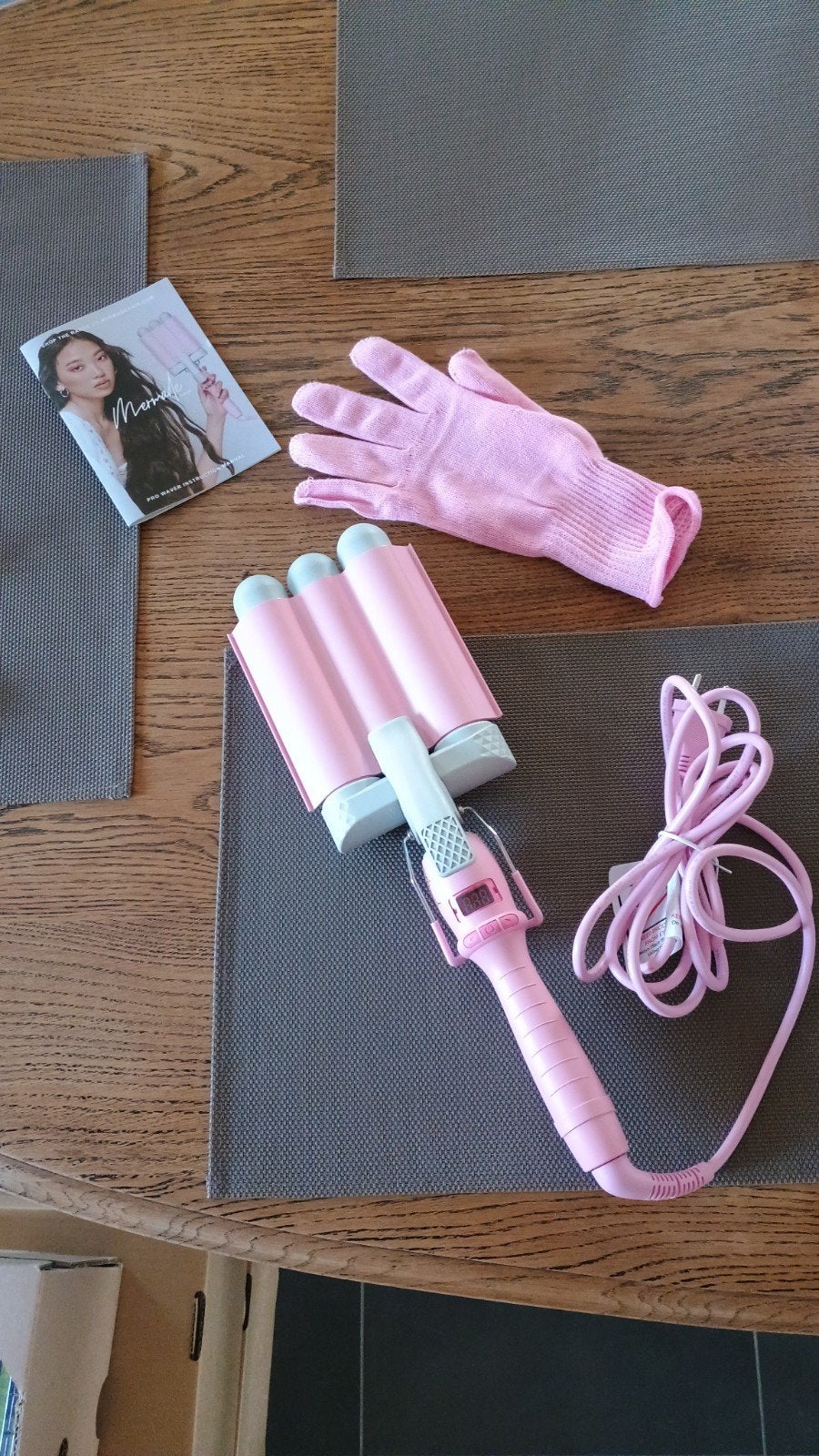 Krultang Mermade Pro Hair Waver 32mm Pink, Ophalen of Verzenden, Zo goed als nieuw