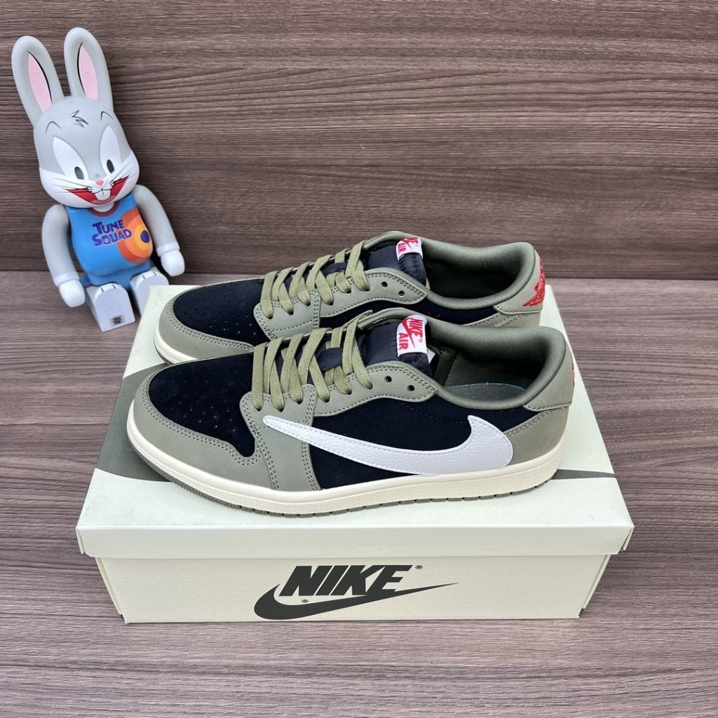Nike Air Jordan 1 Low Travis Scott Green-Black, Envoi, Neuf, Autres couleurs, Baskets