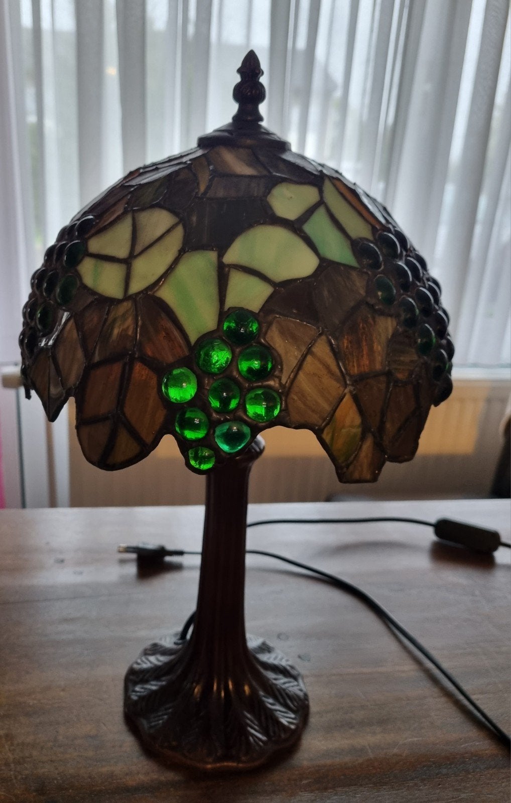 Lampe à poser style Tiffany, Maison & Meubles, Enlèvement, Comme neuf, Verre, Lampe d'appoint