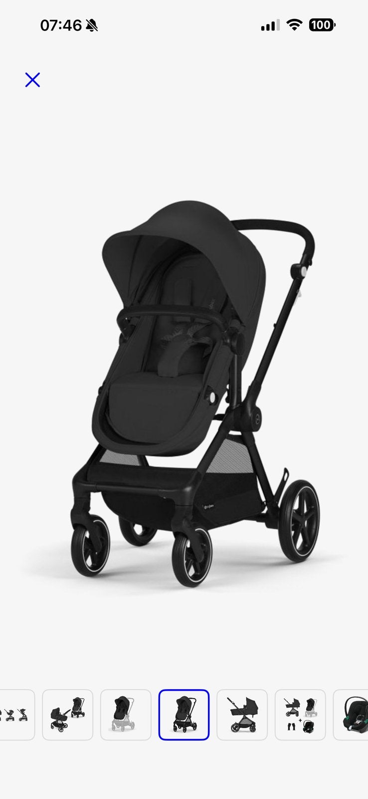 Poussette 3-en-1 Cybex – Très bon état, Enlèvement ou Envoi, Comme neuf, Poussette