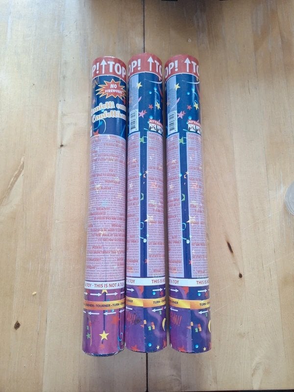 Lot de 8 Canon confettis, Enlèvement ou Envoi, Neuf, Article de fête