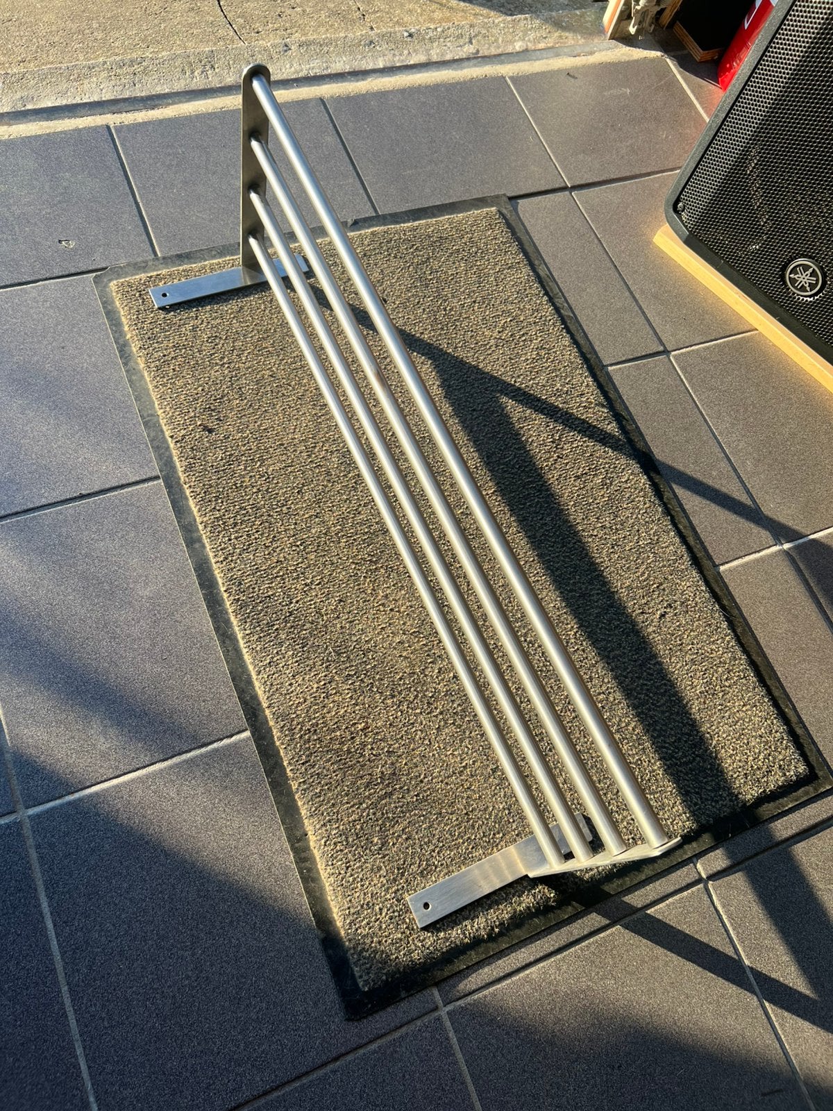Inox handoekdroogrek badkamer, Ophalen, Gebruikt