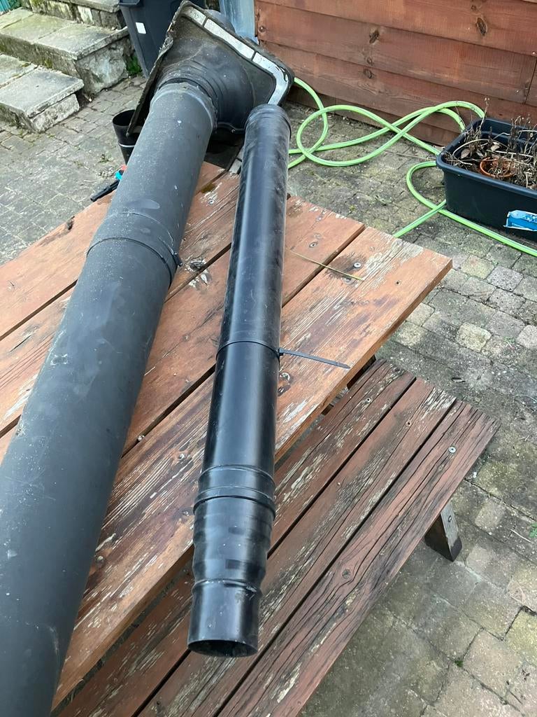 Rookgasafvoer pelletkachel (100-80mm), Ophalen, Zo goed als nieuw