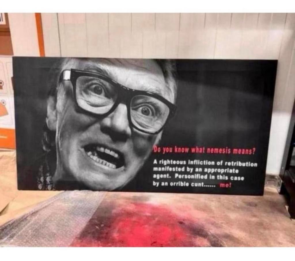 XL groot Canvas 106x56cm SNATCH BRICK TOP QUOTE Nemesis, Ophalen of Verzenden, Nieuw, Decoratieobject