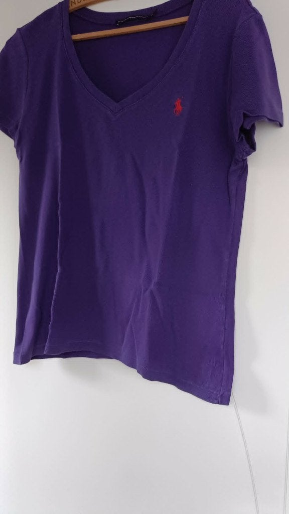 Paarse t-shirt ralph lauren, Paars, Maat 46/48 (XL) of groter, Ophalen of Verzenden, Zo goed als nieuw