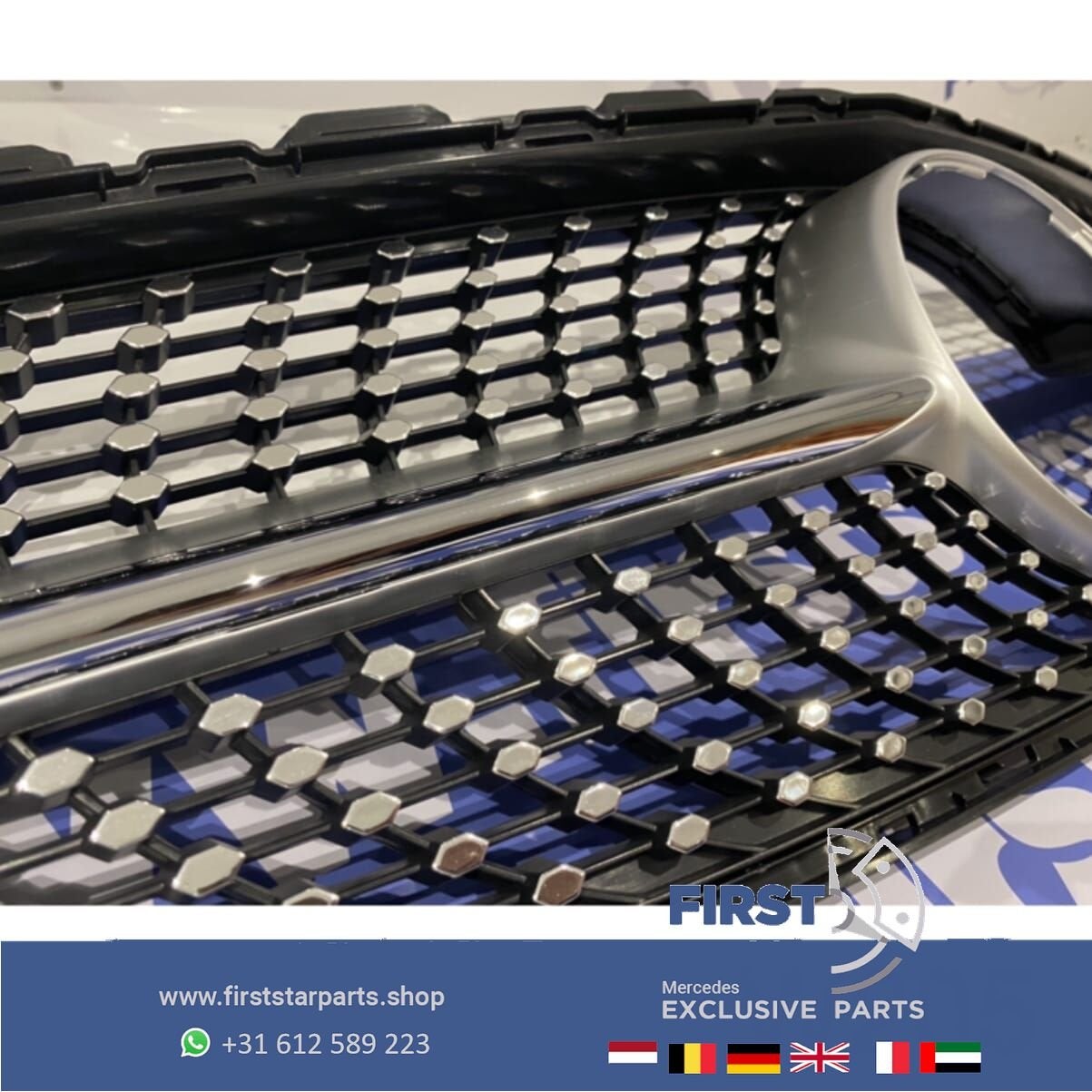 W205 DIAMOND GRIL Mercedes C KLASSE 2014-2017 DIAMANT GRILLE, Utilisé, -, -, Enlèvement ou Envoi