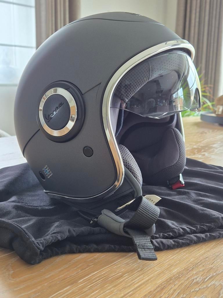 Vespa helm XS grijs mat titanium, Ophalen, Zo goed als nieuw, Extra small of kleiner, Vespa