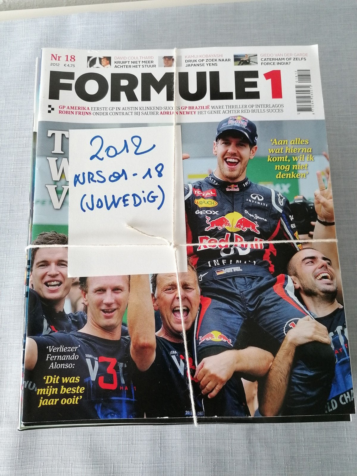 F1 tijdschriften 2012, Enlèvement ou Envoi, Utilisé