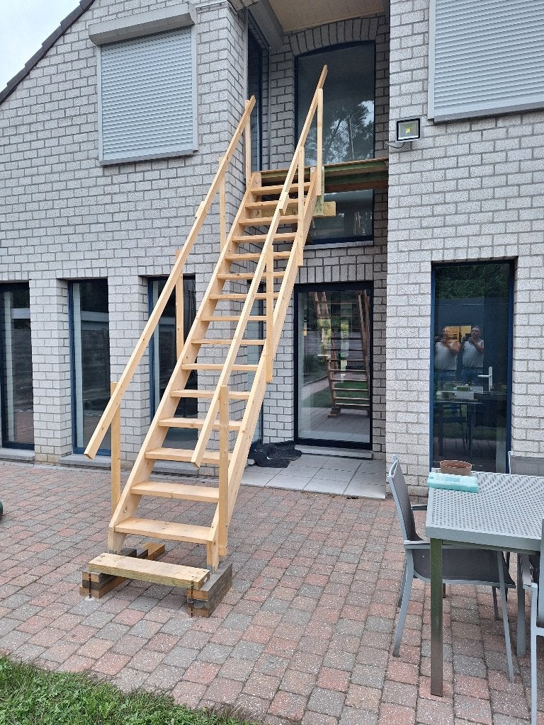 Houten werftrap, Ophalen, Gebruikt, Trap, 2 tot 4 meter