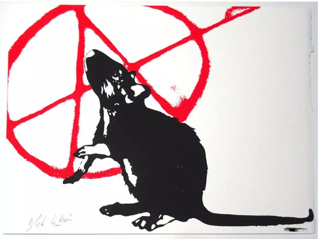Blek le rat - l'anarchiste, Antiek en Kunst, Kunst | Litho's en Zeefdrukken, Ophalen