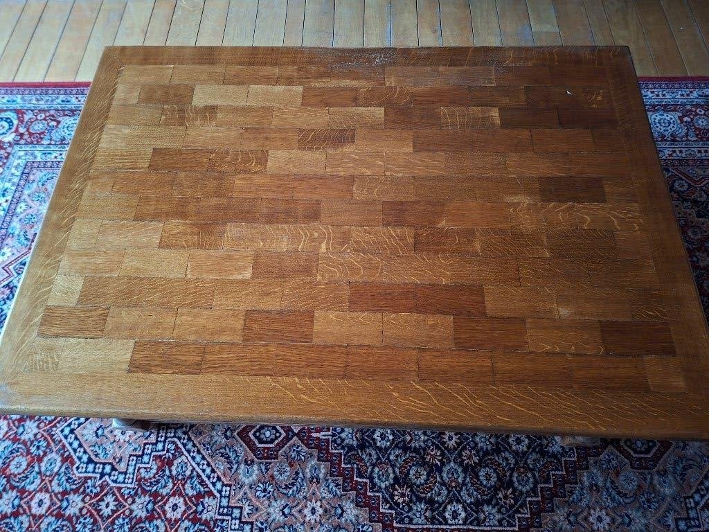 eiken salontafel, Ophalen, Gebruikt, 100 tot 150 cm, Eikenhout