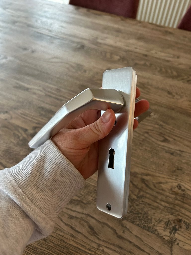 9 paires de Poignées de portes, inox, Bricolage & Construction, Enlèvement, Utilisé, Autres types, Inox