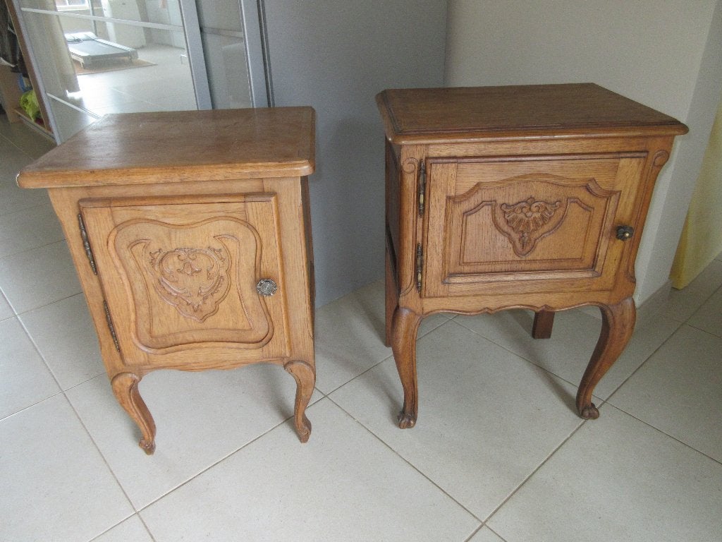 2 armoires table de chevet ou table d'appoint style breton, Antiquités & Art, Enlèvement