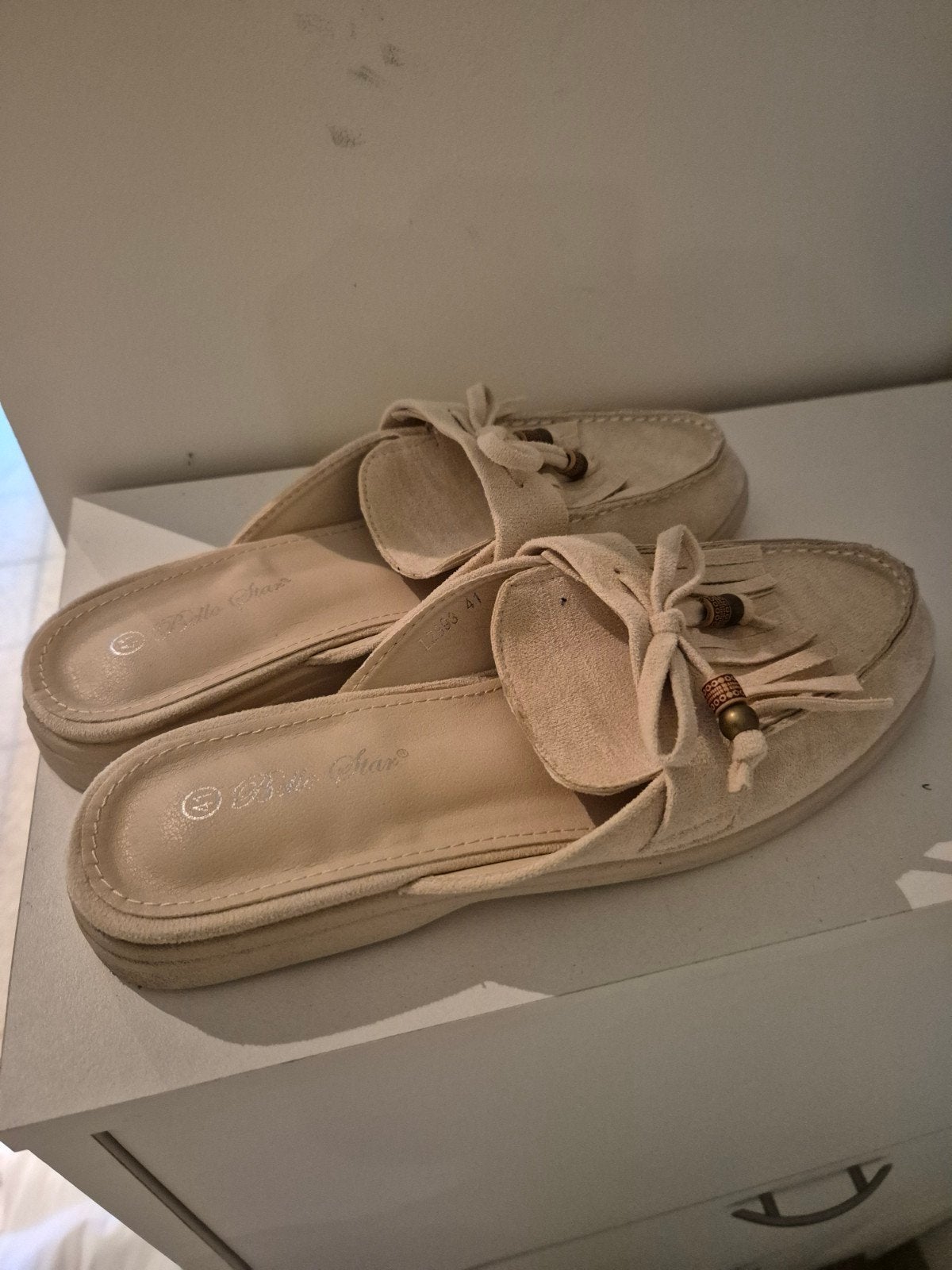 ibiza slippers maat 40, Kleding | Dames, Beige, Zo goed als nieuw, Ophalen, Slippers