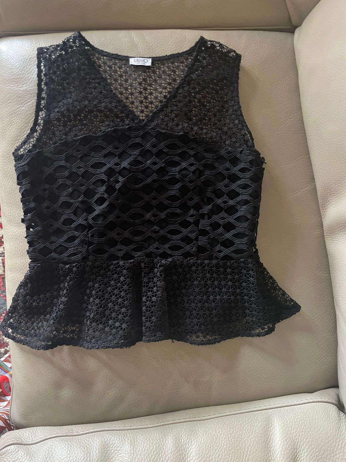 Bloesje Liu Jo, Kleding | Dames, Topjes, Maat 38/40 (M), Zwart, Ophalen of Verzenden, Zo goed als nieuw