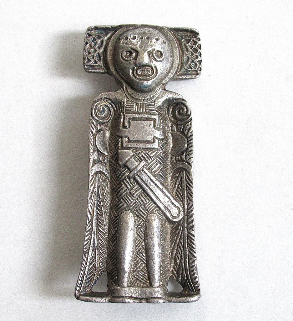 Vintage sterlingzilver broche/hanger van D. Andersen Noorw., Ophalen of Verzenden, Zilver, Broche