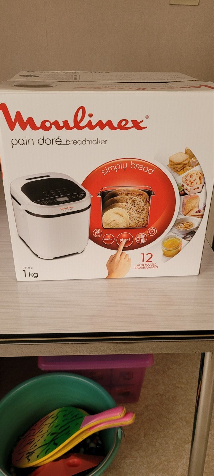 Broodmachine 1j oud, Ophalen